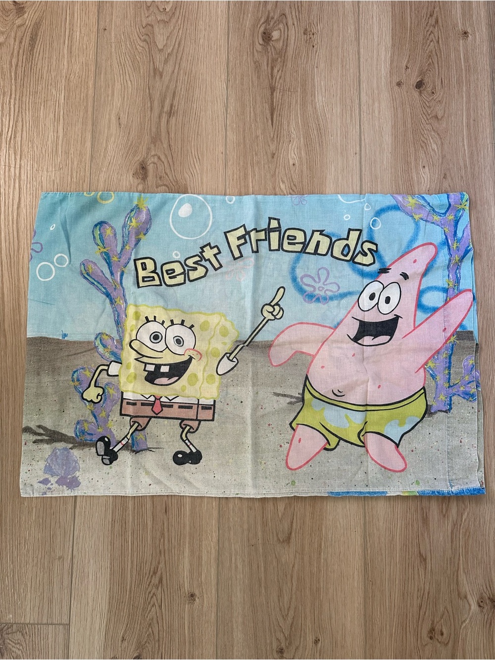 Vintage SpongeBob & Patrick "Best Friends" Standard Pillow Case